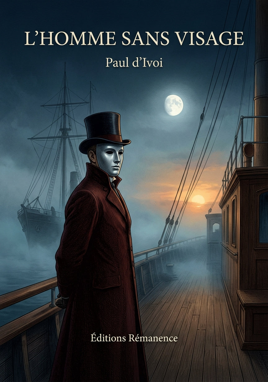 Livre L’Homme sans visage par Paul d’Ivoi - Couverture - Editions Remanence