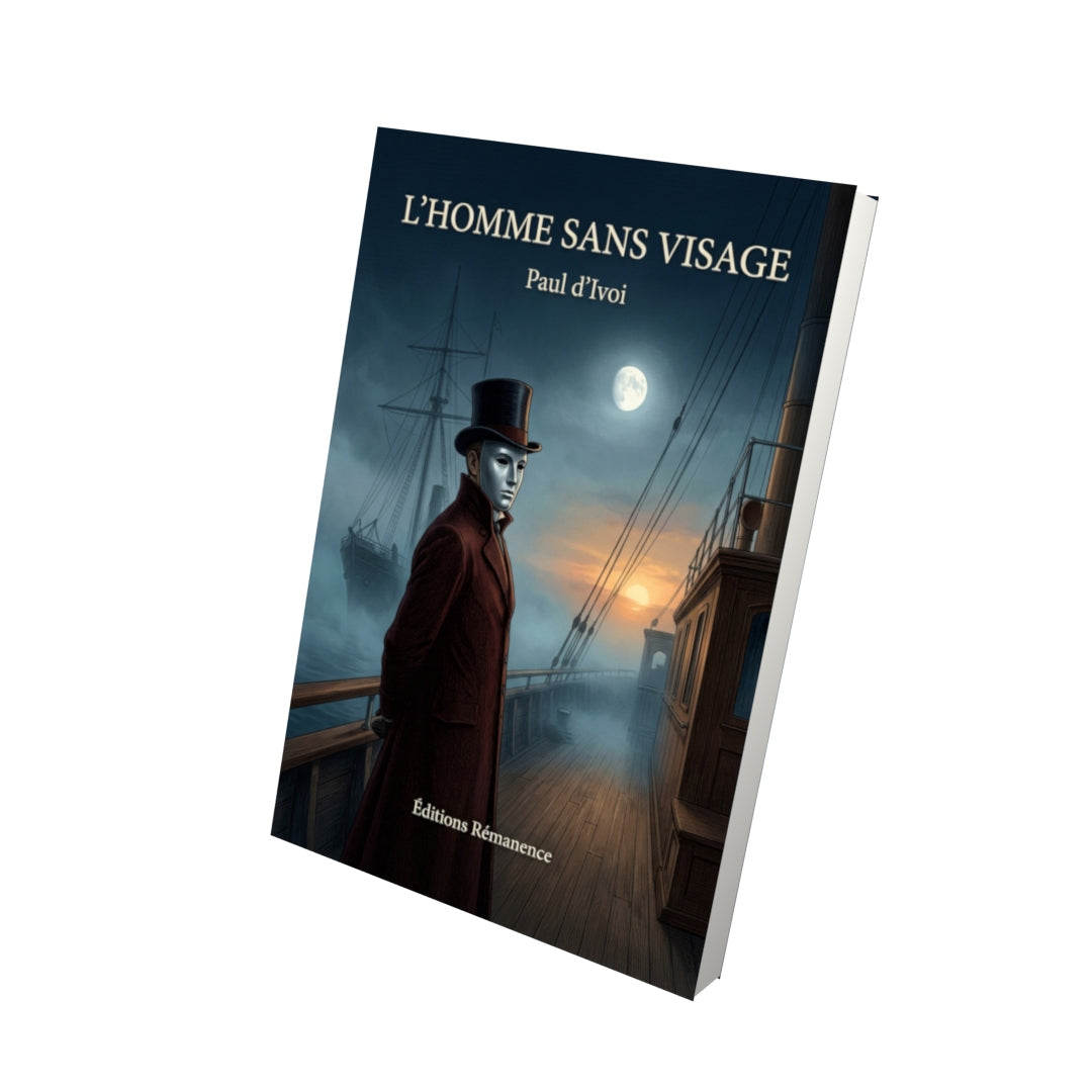 Livre L’Homme sans visage par Paul d’Ivoi - Vue 3D - Editions Remanence