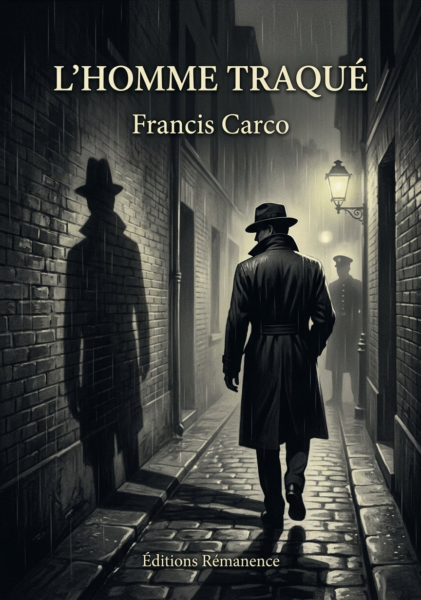 Livre L’Homme traqué par Francis Carco - Couverture - Editions Remanence