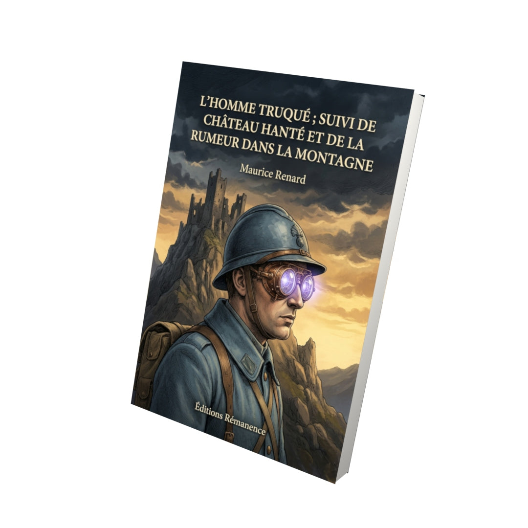 Livre L’homme truqué ; suivi de Château hanté et de La rumeur dans la montagne par Maurice Renard - Vue 3D - Editions Remanence