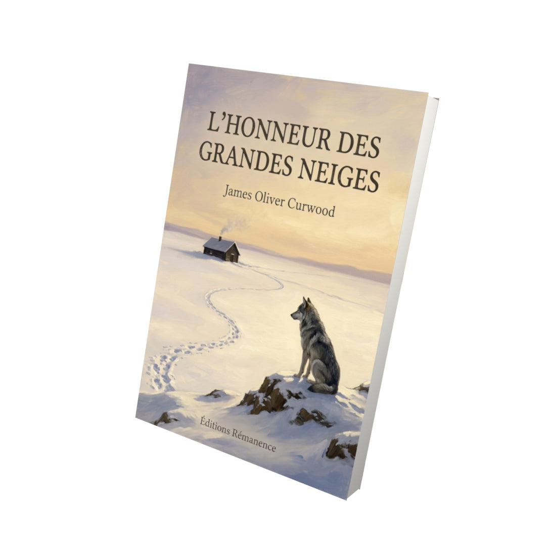 Livre L’Honneur des grandes neiges par James Oliver Curwood - Vue 3D - Editions Remanence