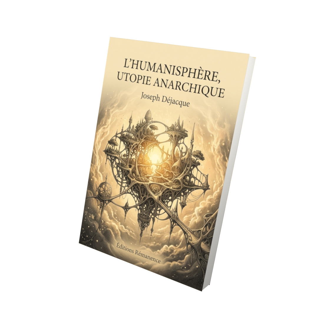 Livre L’Humanisphère, utopie anarchique par Joseph Déjacque - Vue 3D - Editions Remanence