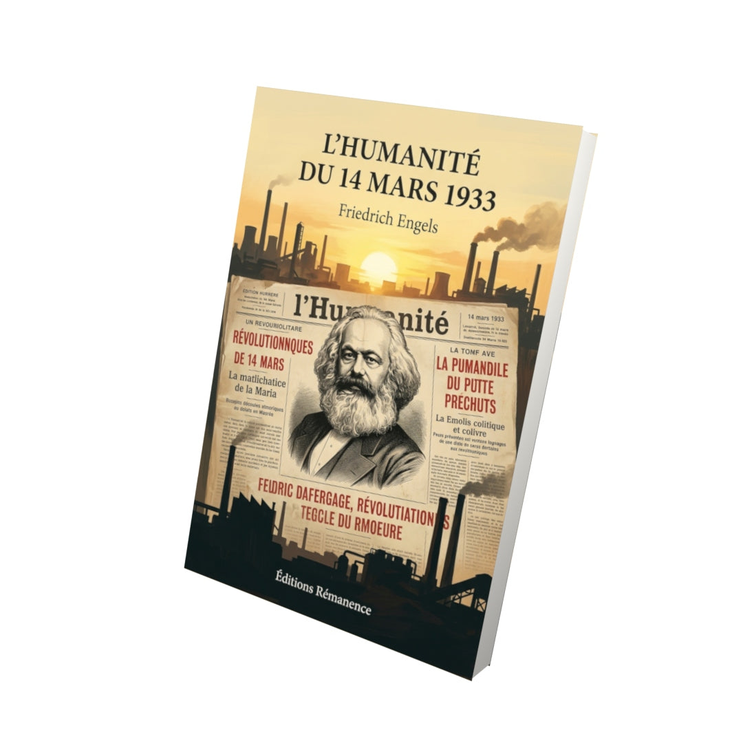 Livre L’Humanité du 14 mars 1933 par Nadejda Kroupskaïa - Vue 3D - Editions Remanence