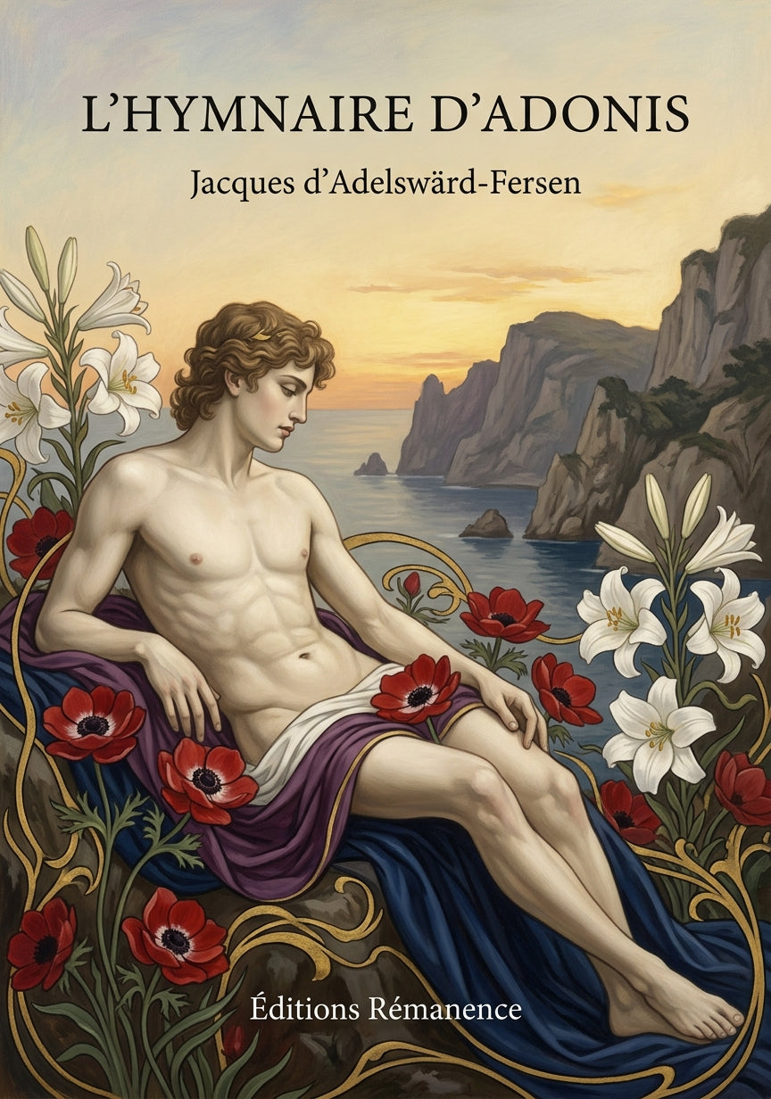 Livre L’Hymnaire d’Adonis par Jacques d’Adelswärd-Fersen - Couverture - Editions Remanence