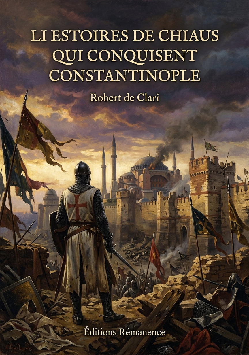 Livre Li estoires de chiaus qui conquisent Constantinople par Robert de Clari - Couverture - Editions Remanence