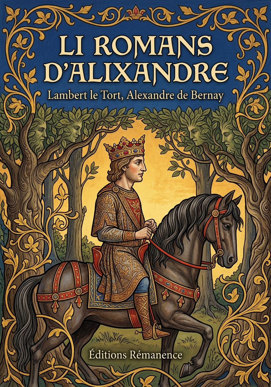 Livre Li romans d’Alixandre par Lambert le Tort, Alexandre de Bernay - Couverture - Editions Remanence