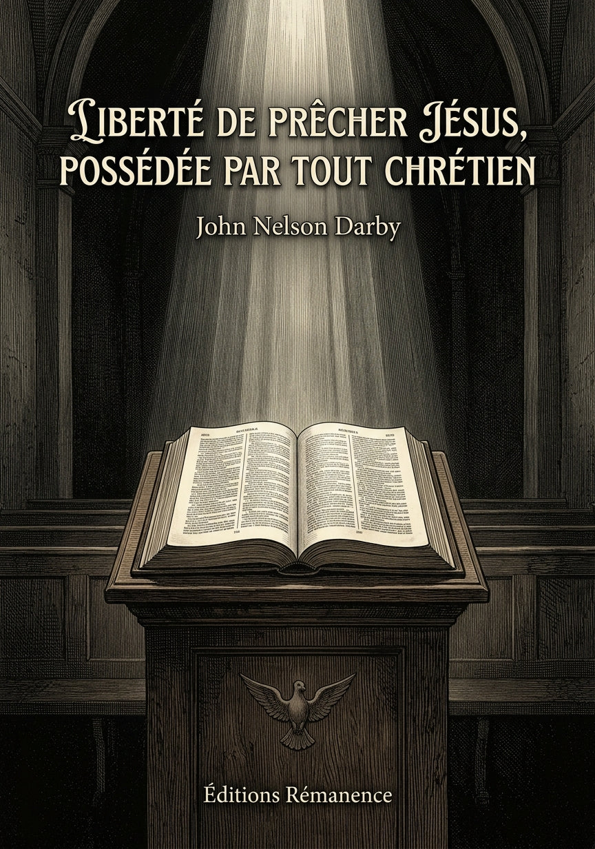 Livre Liberté de prêcher Jésus, possédée par tout chrétien par John Nelson Darby - Couverture - Editions Remanence