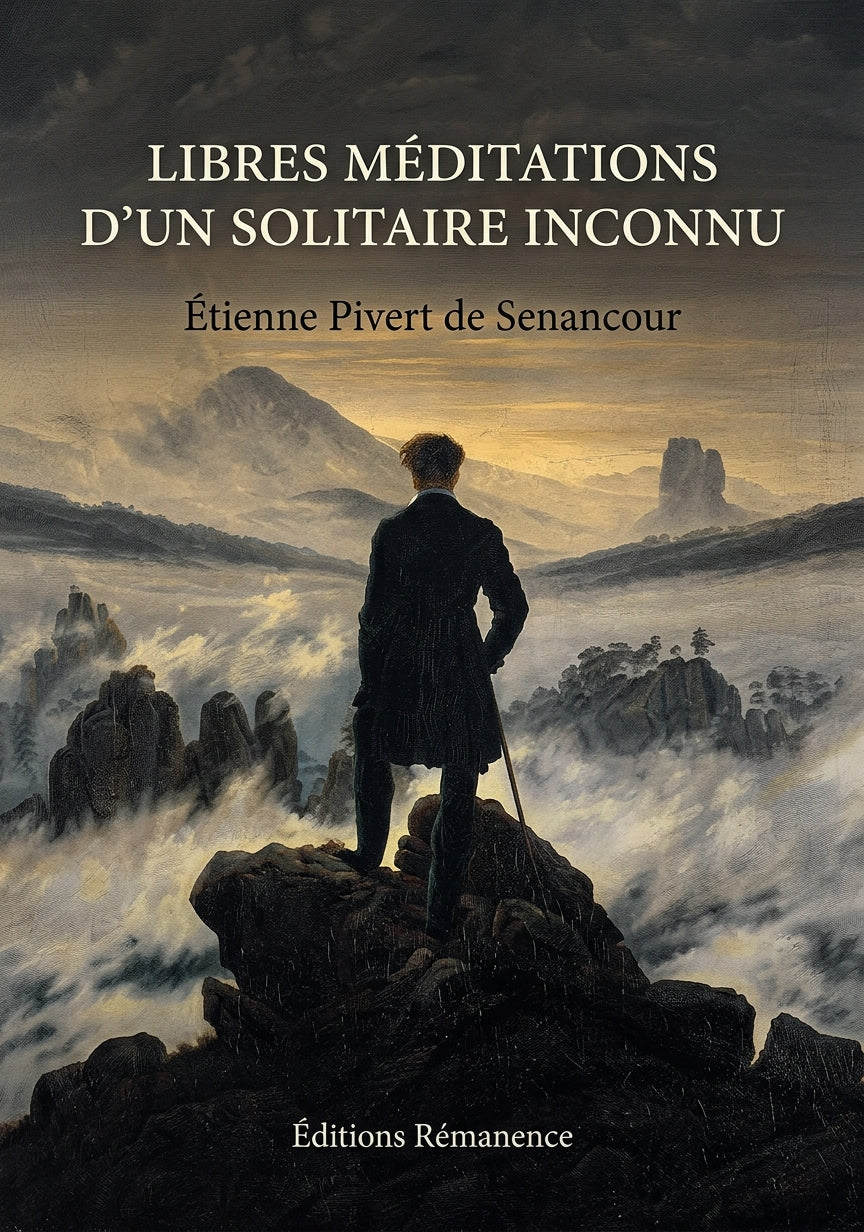 Livre Libres méditations d’un solitaire inconnu par Étienne Pivert de Senancour - Couverture - Editions Remanence