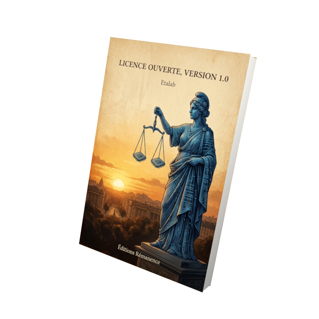 Livre Licence Ouverte, version 1.0 par Etalab - Vue 3D - Editions Remanence