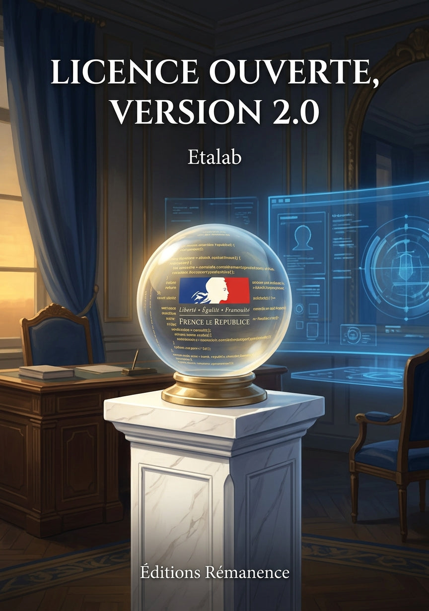 Livre Licence Ouverte, version 2.0 par Etalab - Couverture - Editions Remanence