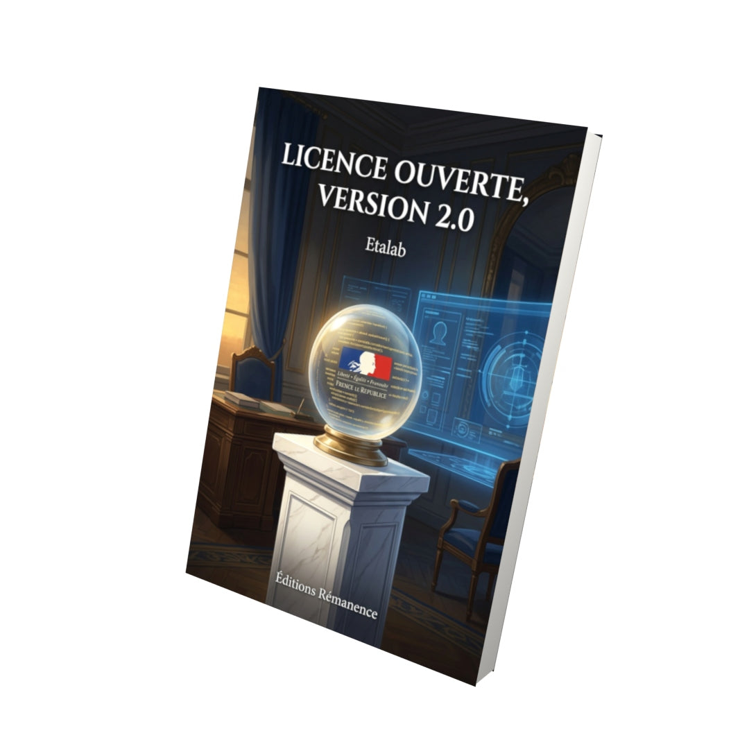 Livre Licence Ouverte, version 2.0 par Etalab - Vue 3D - Editions Remanence