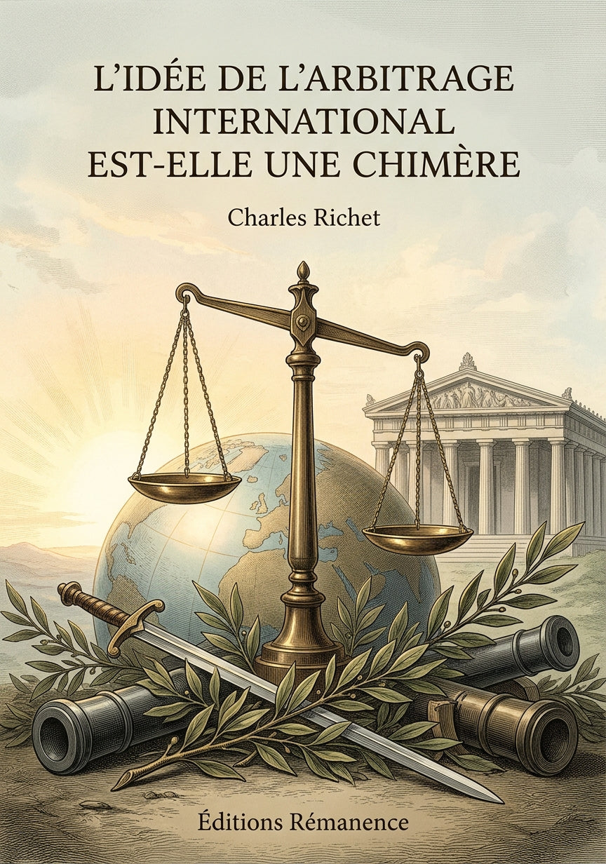 Livre L’idée de l’arbitrage international est-elle une chimère par Charles Richet - Couverture - Editions Remanence