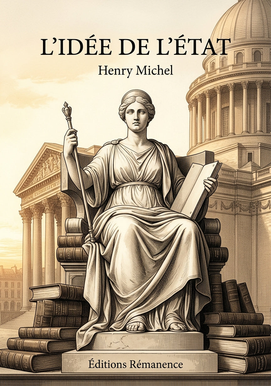 Livre L’Idée de l’État par Henry Michel - Couverture - Editions Remanence