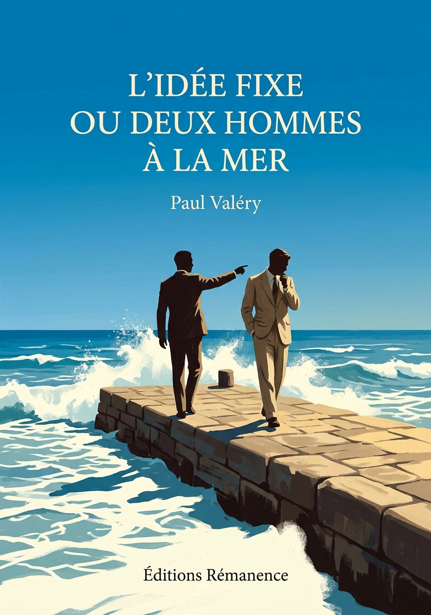 Livre L’Idée fixe ou Deux Hommes à la mer par Paul Valéry - Couverture - Editions Remanence