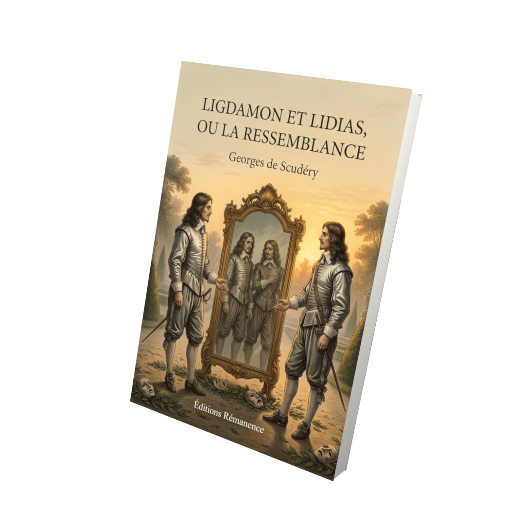 Livre Ligdamon et Lidias, ou La ressemblance par Georges de Scudéry - Vue 3D - Editions Remanence