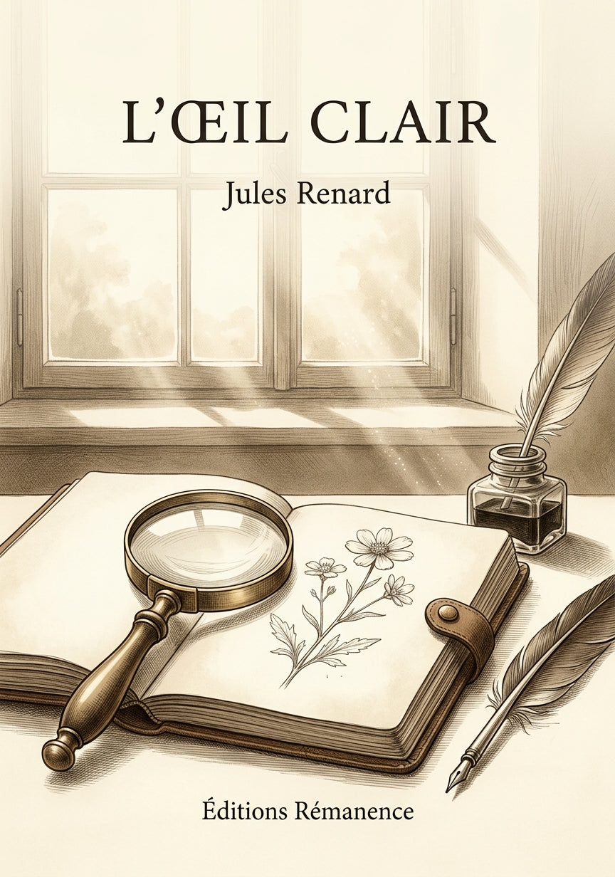 Livre L’Œil Clair par Jules Renard - Couverture - Editions Remanence