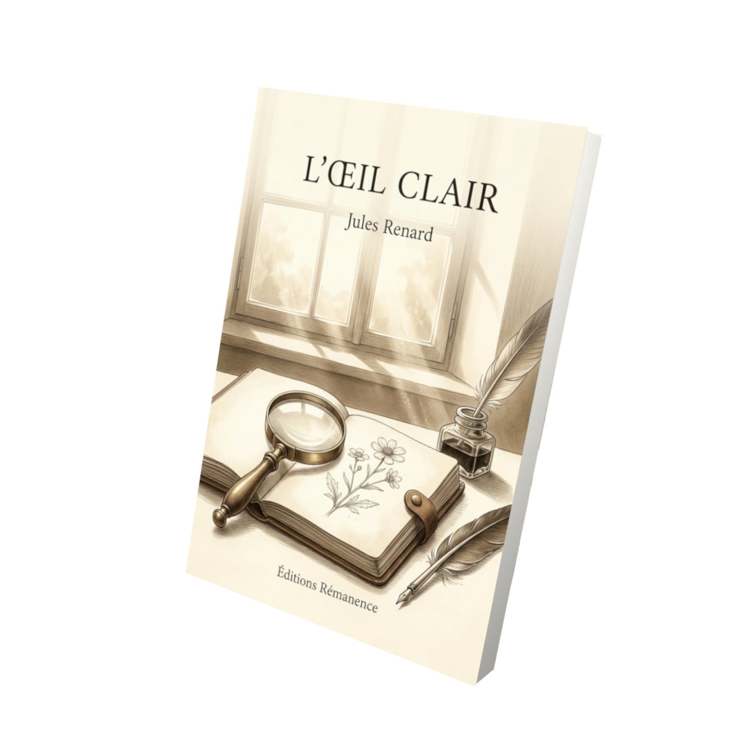 Livre L’Œil Clair par Jules Renard - Vue 3D - Editions Remanence