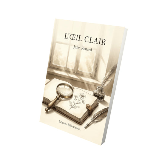Livre L’Œil Clair par Jules Renard - Vue 3D - Editions Remanence