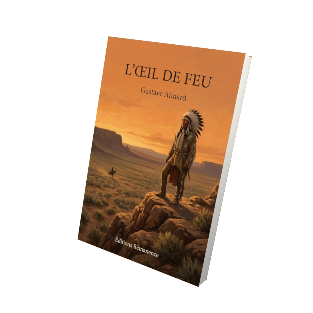 Livre L’Œil de feu par Gustave Aimard - Vue 3D - Editions Remanence