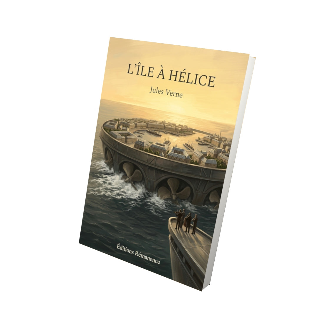 Livre L’Île à hélice par Jules Verne - Vue 3D - Editions Remanence