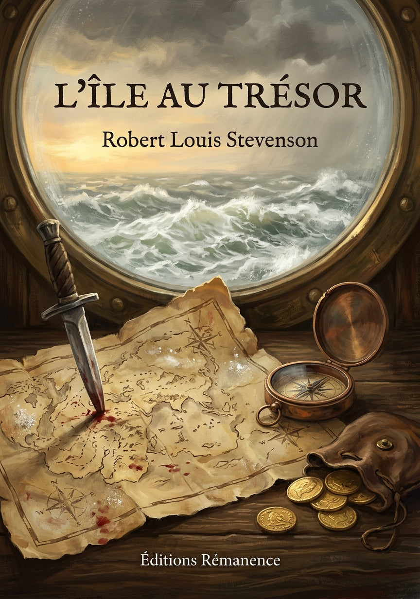 Livre L’Île au trésor par Robert Louis Stevenson - Couverture - Editions Remanence