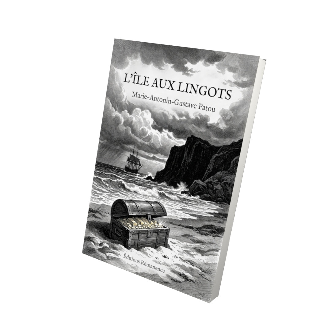 Livre L’Île aux lingots par Marie-Antonin-Gustave Patou - Vue 3D - Editions Remanence