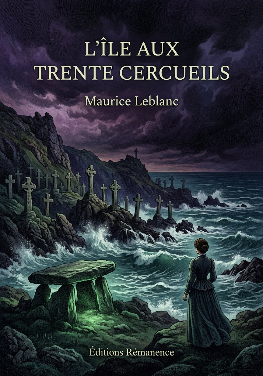 Livre L’Île aux trente cercueils par Maurice Leblanc - Couverture - Editions Remanence