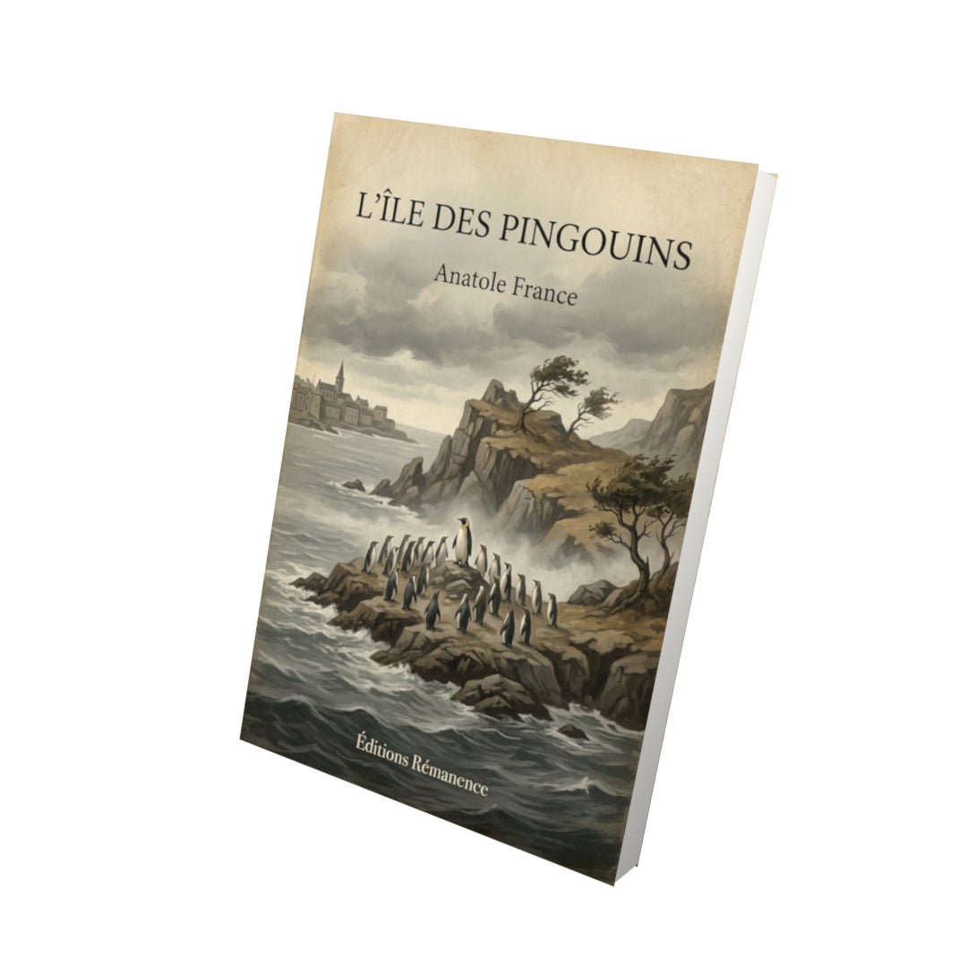 Livre L’Île des Pingouins - Anatole France - Vue 3D - Editions Remanence