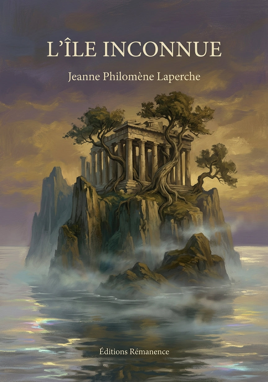Livre L’Île inconnue par Jeanne Philomène Laperche - Couverture - Editions Remanence