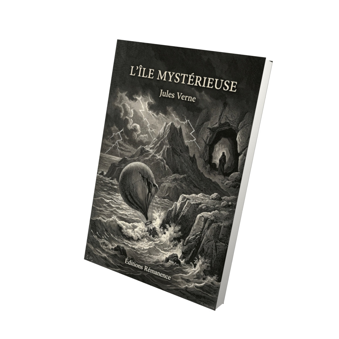 Livre L’Île mystérieuse par Jules Verne - Vue 3D - Editions Remanence