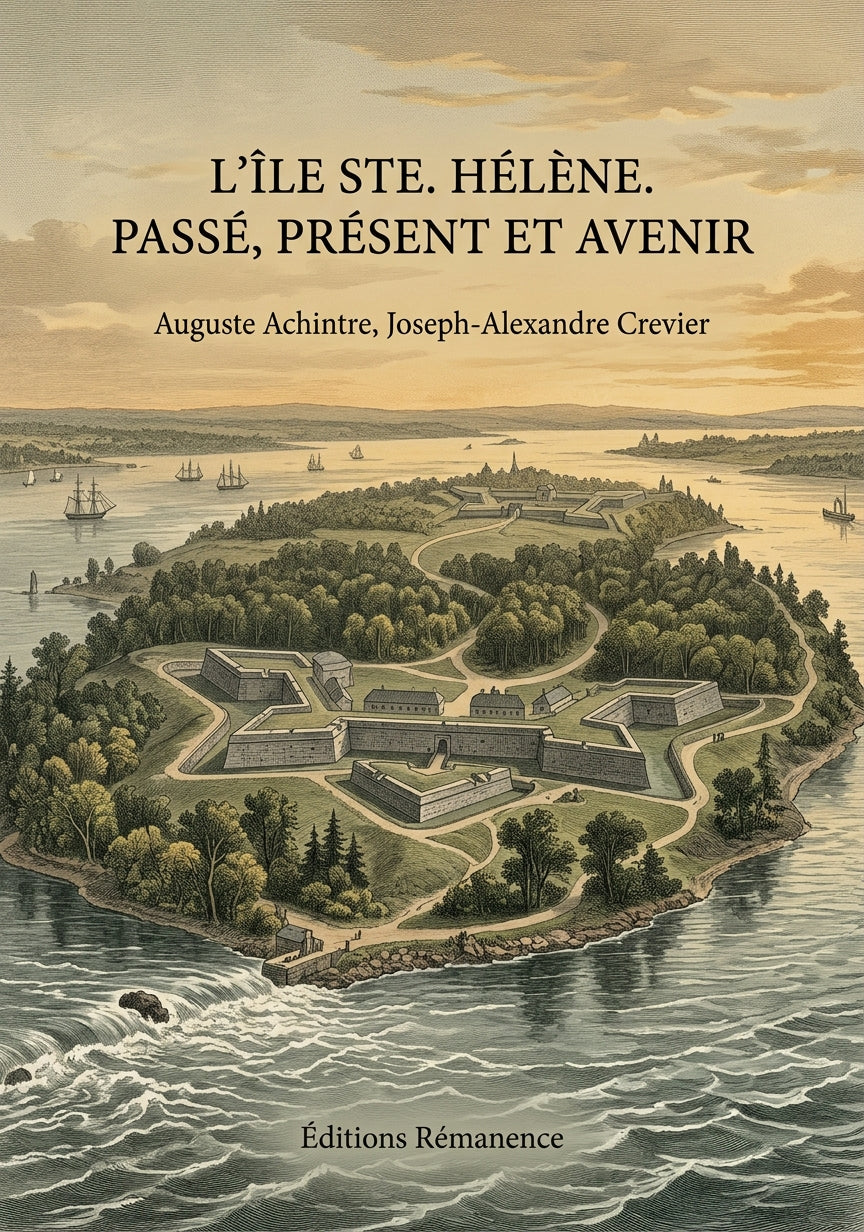 Livre L’Île Ste. Hélène. Passé, présent et avenir par Auguste Achintre, Joseph-Alexandre Crevier - Couverture - Editions Remanence