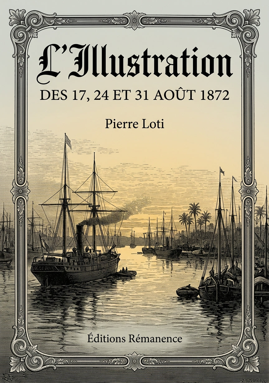 Livre L’Illustration des 17, 24 et 31 août 1872 par Pierre Loti - Couverture - Editions Remanence