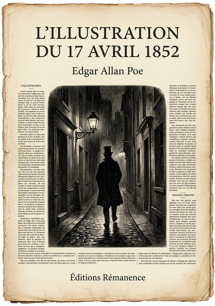 Livre L’Illustration du 17 avril 1852 par Edgar Allan Poe - Couverture - Editions Remanence
