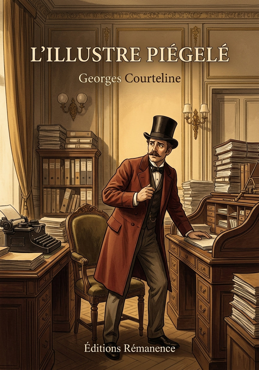 Livre L’Illustre Piégelé par Georges Courteline - Couverture - Editions Remanence