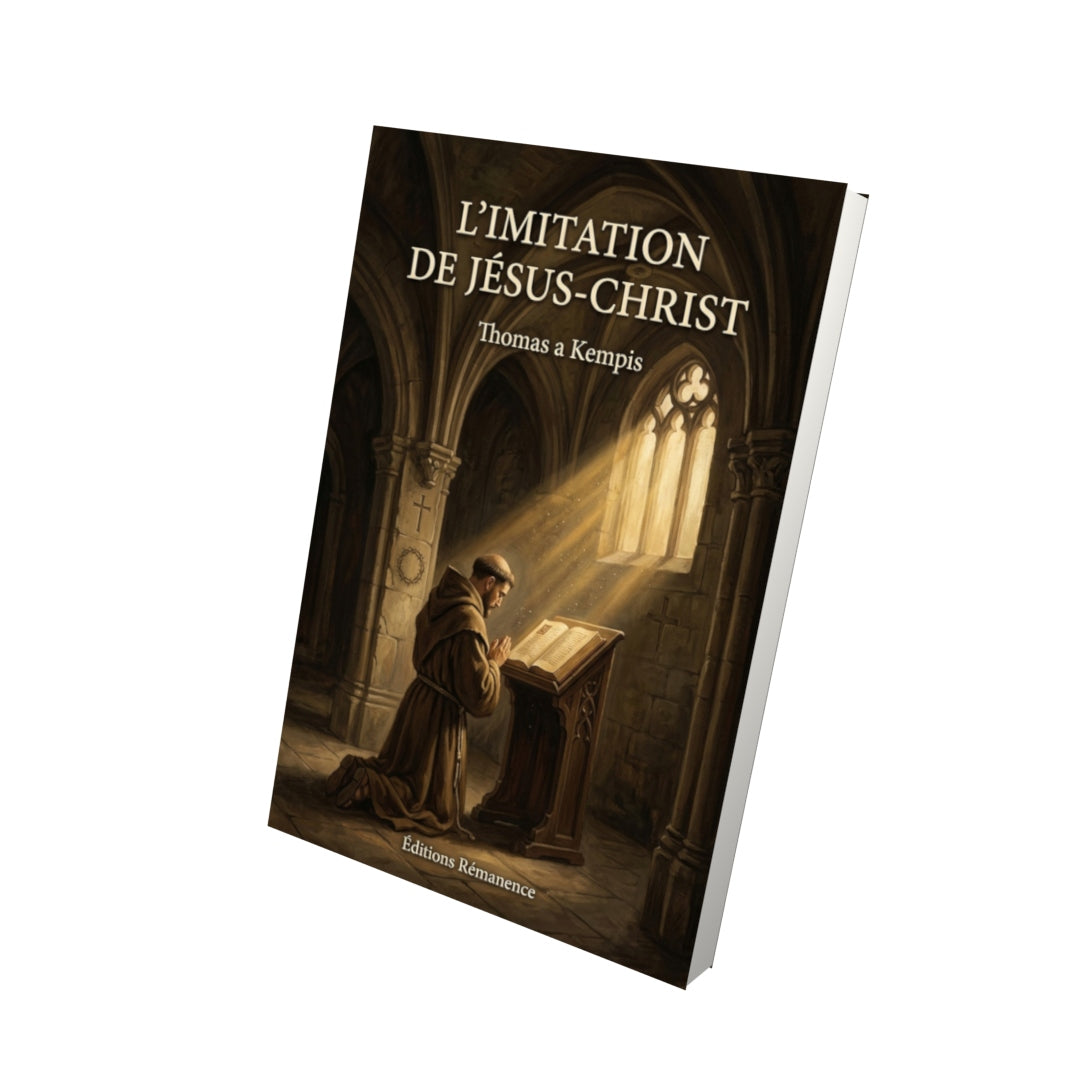 Livre L’Imitation de Jésus-Christ par Thomas a Kempis - Vue 3D - Editions Remanence