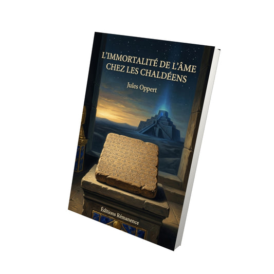 Livre L’Immortalité de l’âme chez les Chaldéens par Jules Oppert - Vue 3D - Editions Remanence