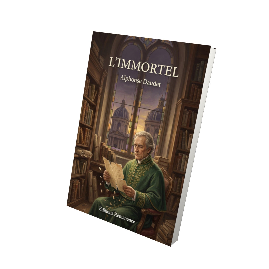 Livre L’Immortel par Alphonse Daudet - Vue 3D - Editions Remanence
