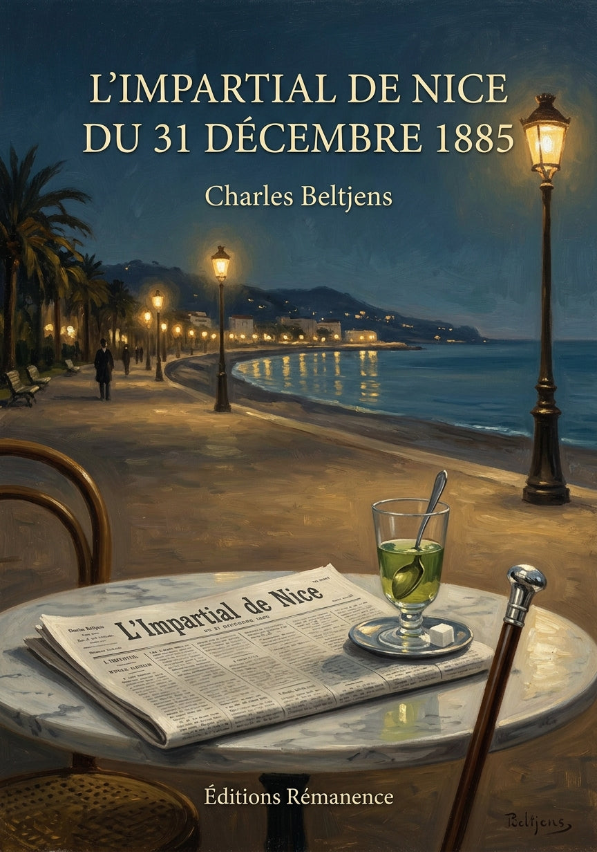 Livre L’Impartial de Nice du 31 décembre 1885 par Charles Beltjens - Couverture - Editions Remanence