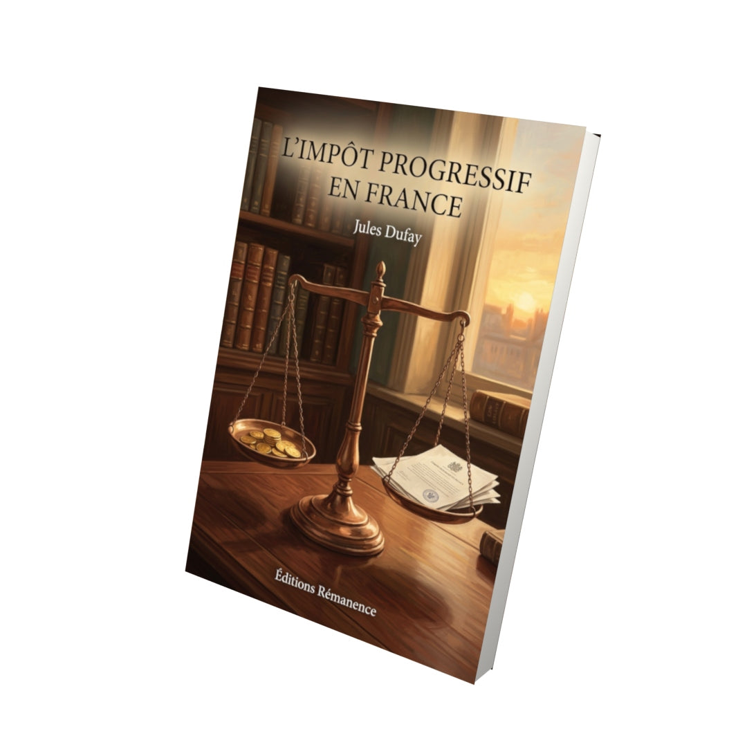 Livre L’Impôt Progressif en France par Jules Dufay - Vue 3D - Editions Remanence