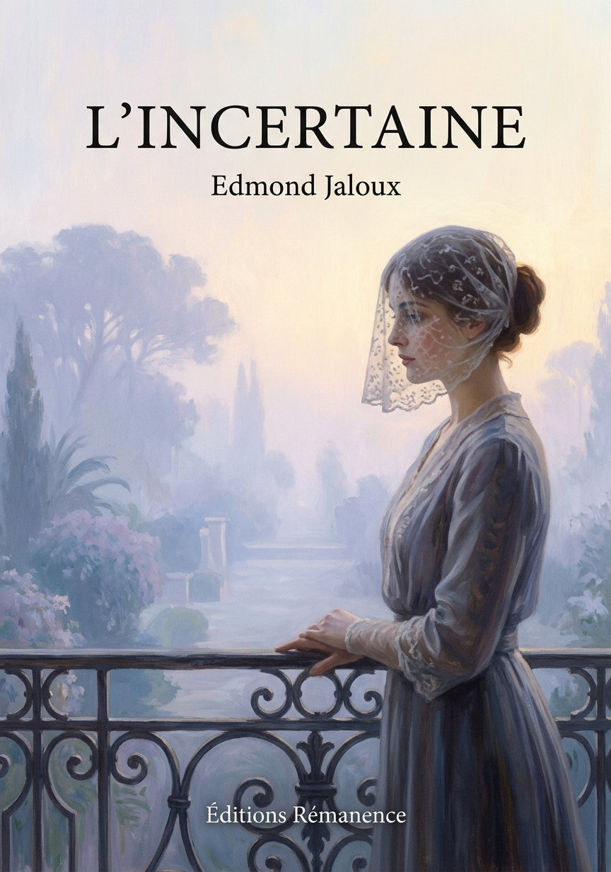 Livre L’Incertaine par Edmond Jaloux - Couverture - Editions Remanence