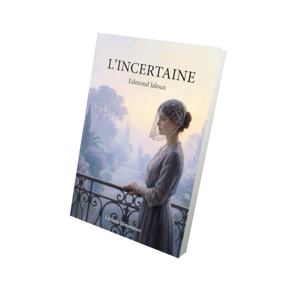 Livre L’Incertaine par Edmond Jaloux - Vue 3D - Editions Remanence