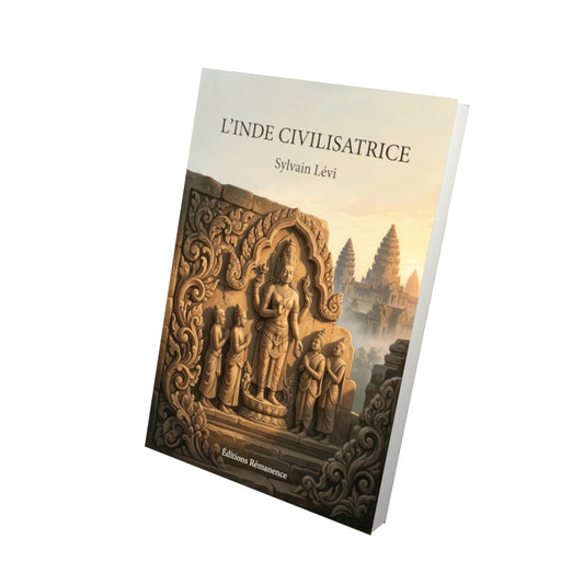 Livre L’Inde civilisatrice par Sylvain Lévi - Vue 3D - Editions Remanence
