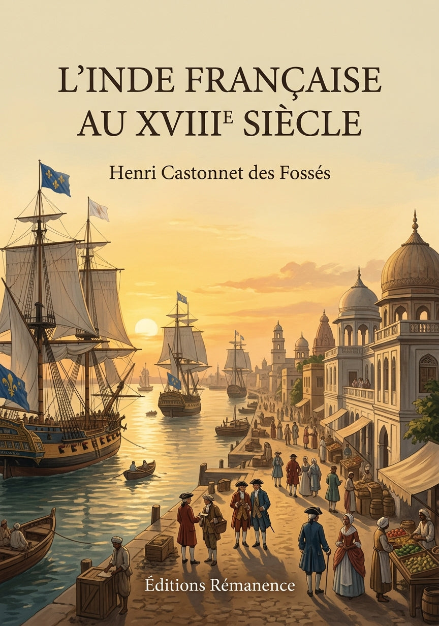 Livre L’Inde française au XVIIIe siècle par Henri Castonnet des Fossés - Couverture - Editions Remanence