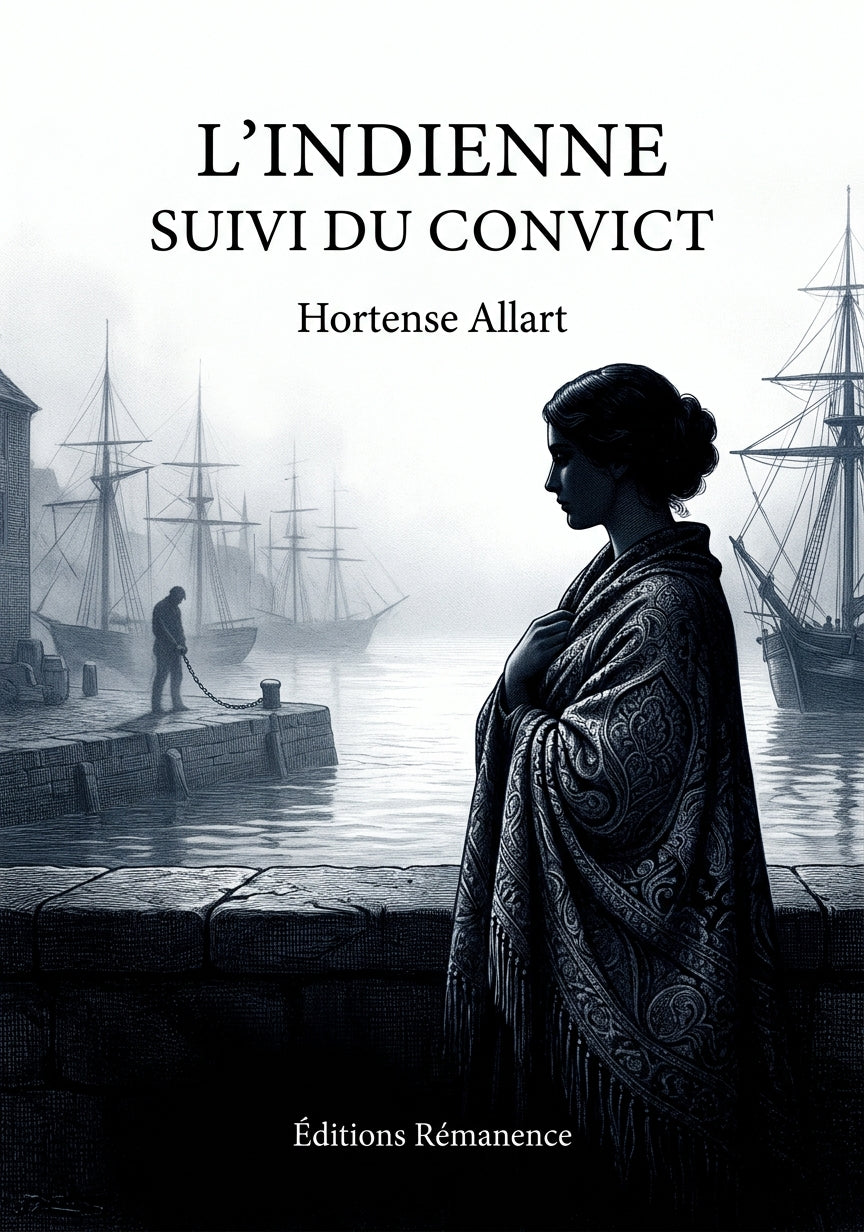 Livre L’Indienne suivi du Convict par Hortense Allart - Couverture - Editions Remanence