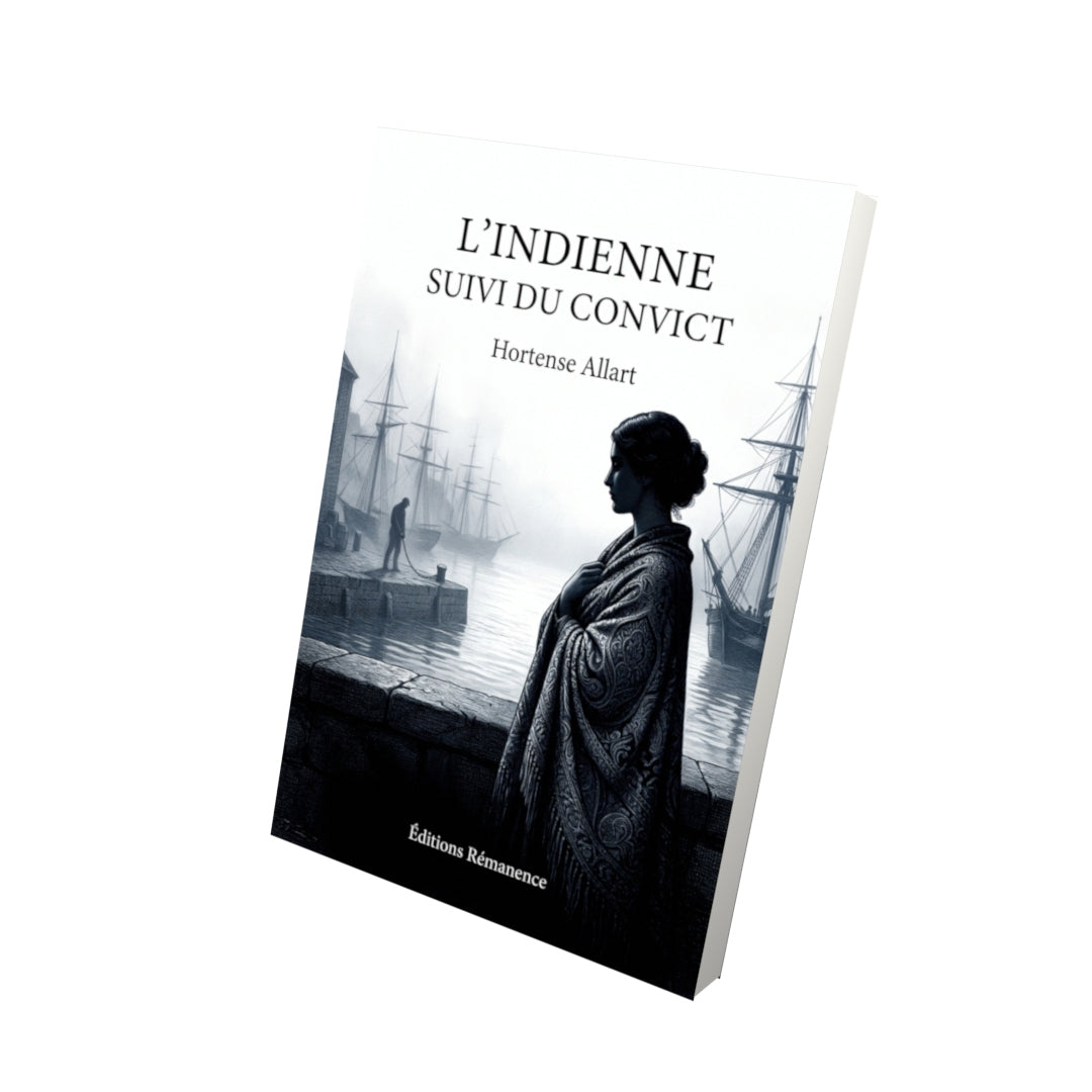 Livre L’Indienne suivi du Convict par Hortense Allart - Vue 3D - Editions Remanence