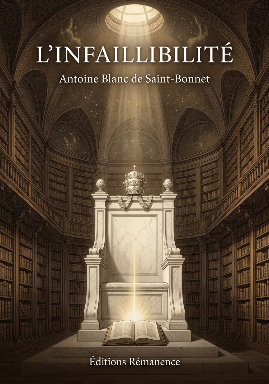 Livre L’Infaillibilité par Antoine Blanc de Saint-Bonnet - Couverture - Editions Remanence