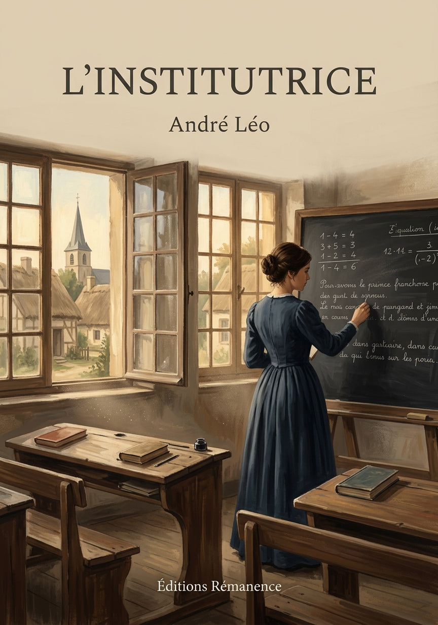 Livre L’Institutrice par André Léo - Couverture - Editions Remanence