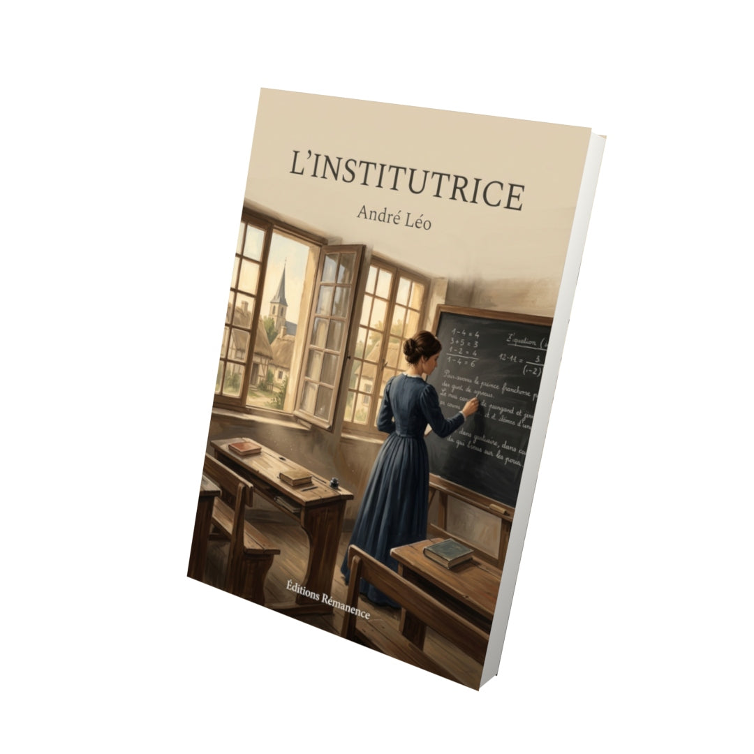 Livre L’Institutrice par André Léo - Vue 3D - Editions Remanence