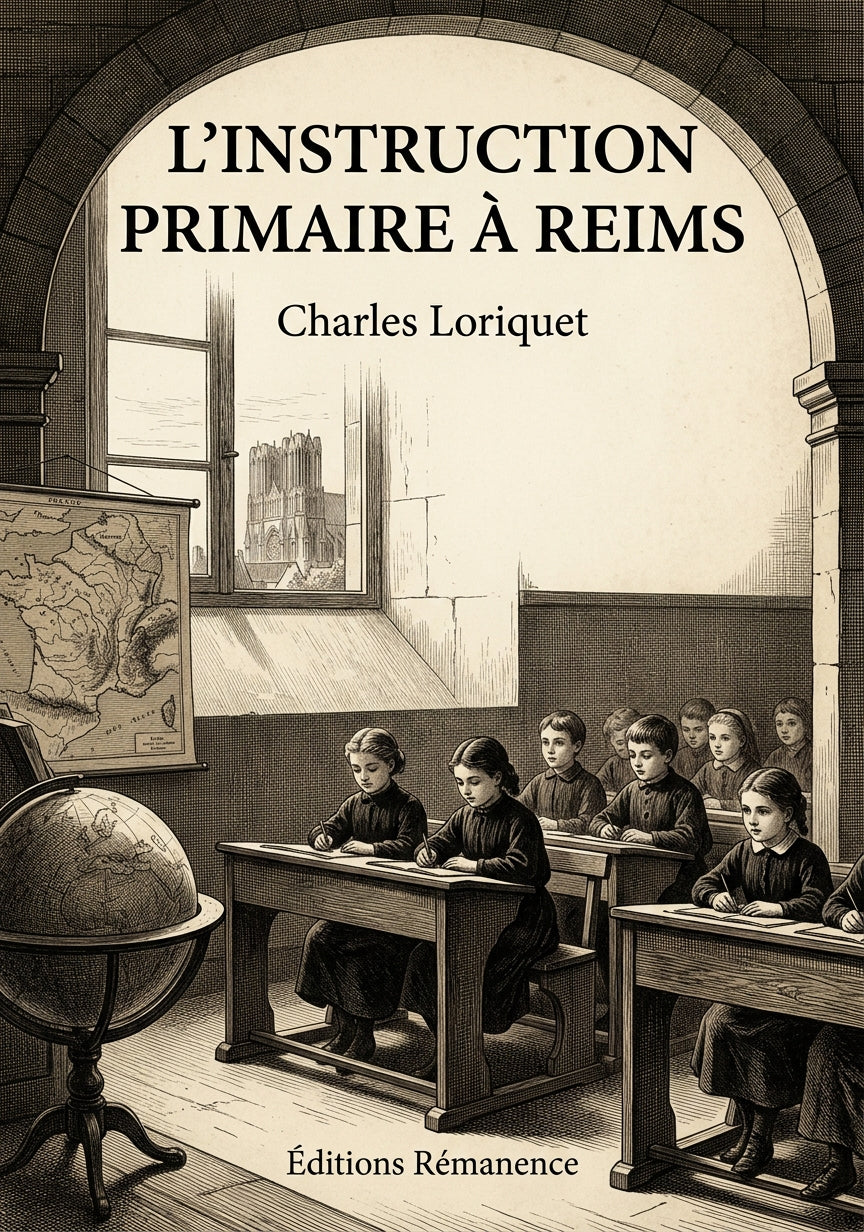 Livre L’instruction primaire à Reims par Charles Loriquet - Couverture - Editions Remanence