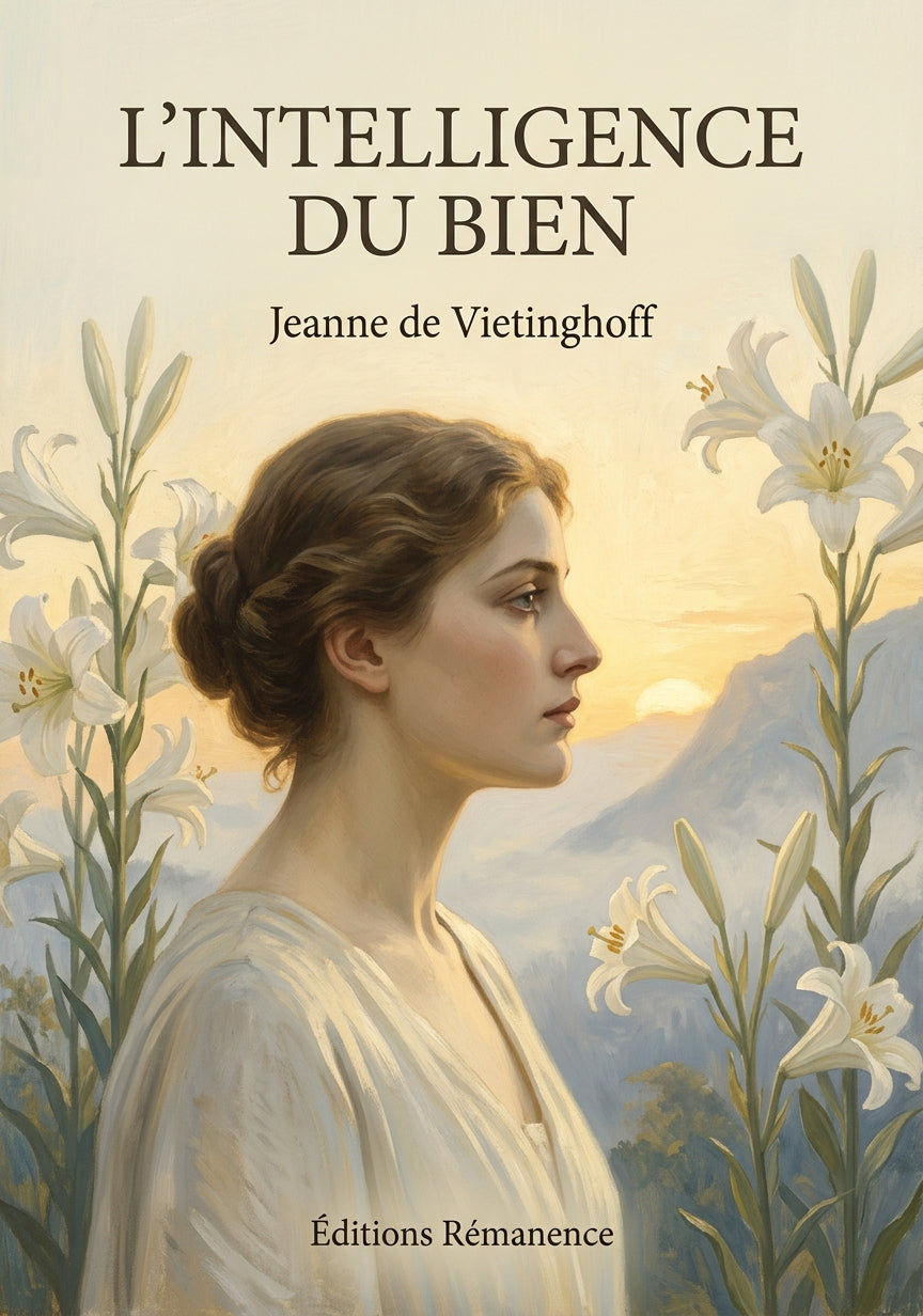 Livre L’intelligence du bien par Jeanne de Vietinghoff - Couverture - Editions Remanence
